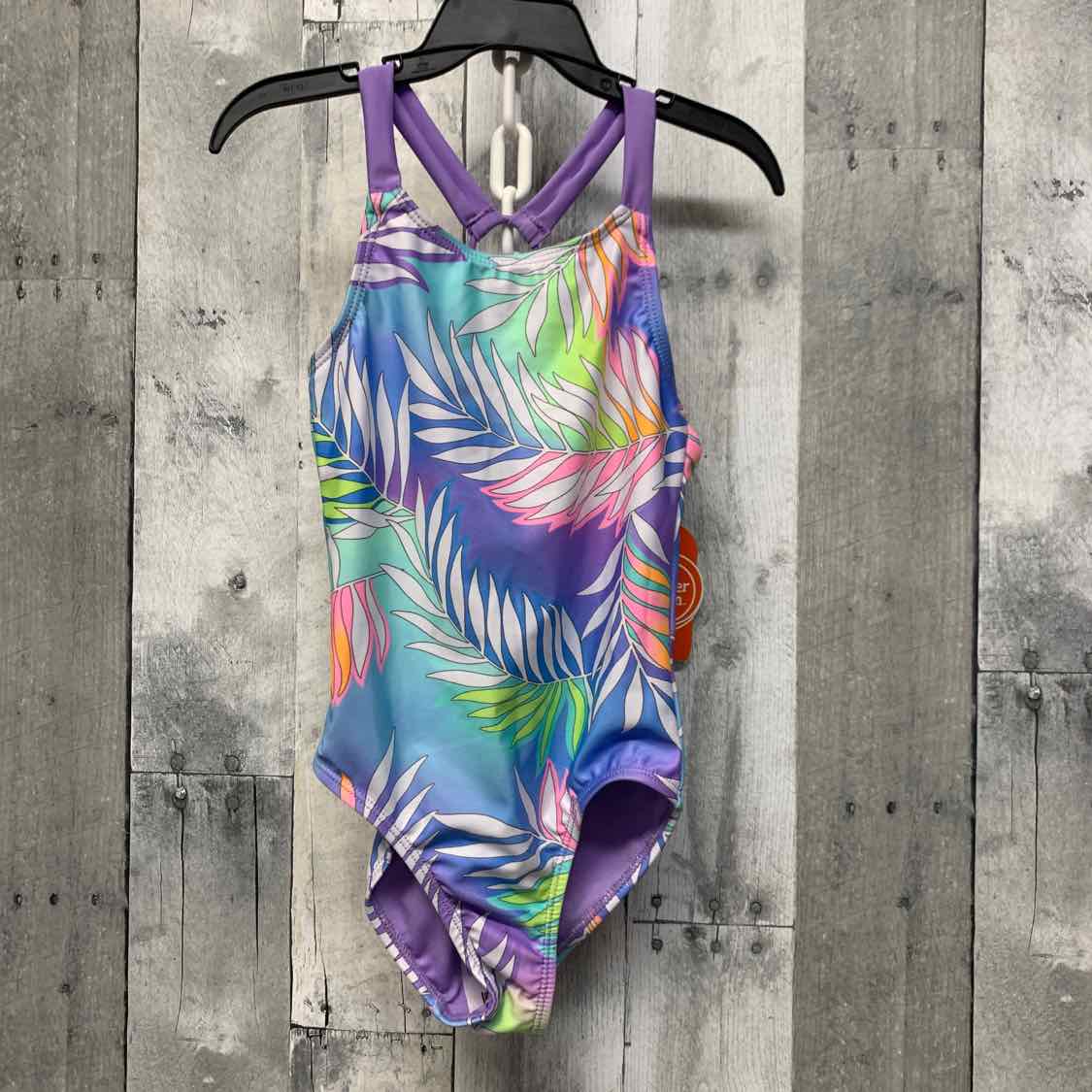 Size 4/5 Purple/Blue Wonder Nation Swim Suit - 1pc - OodlesCB
