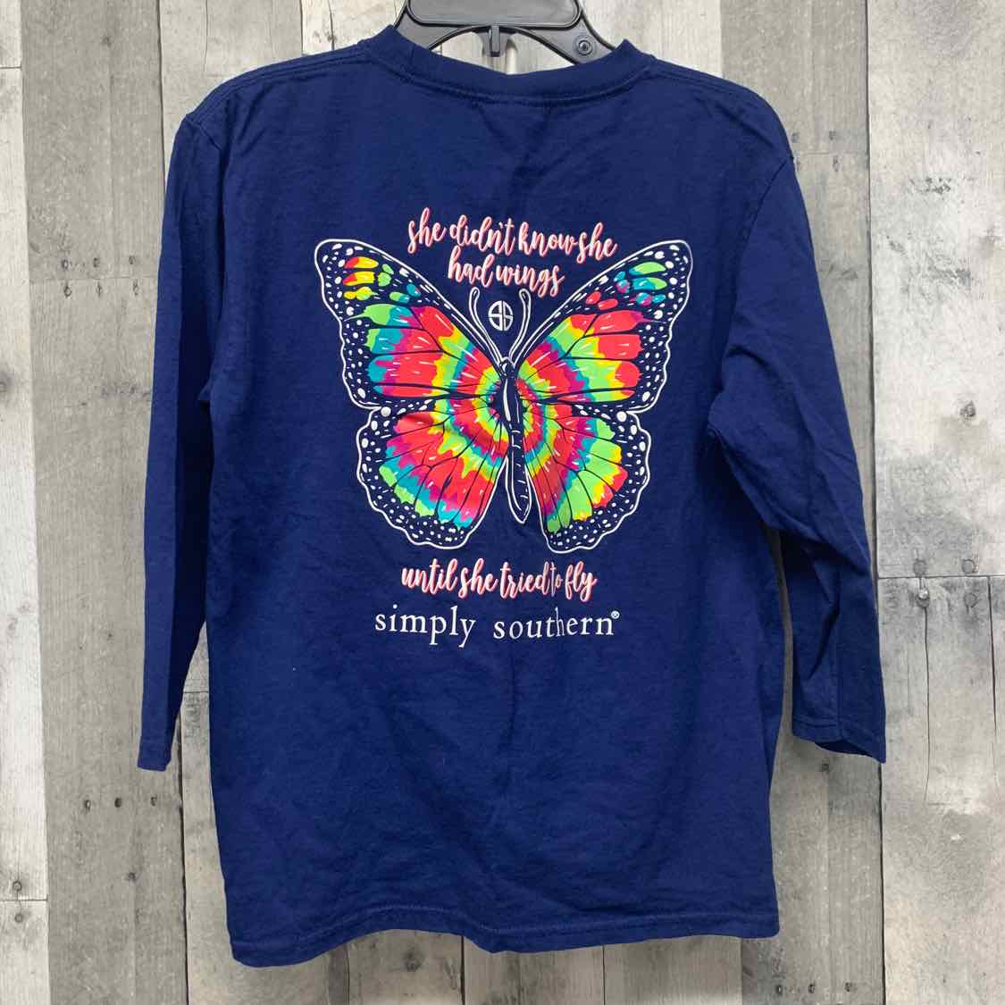 Size Medium Navy Simply Southern Long Sleeve Shirt