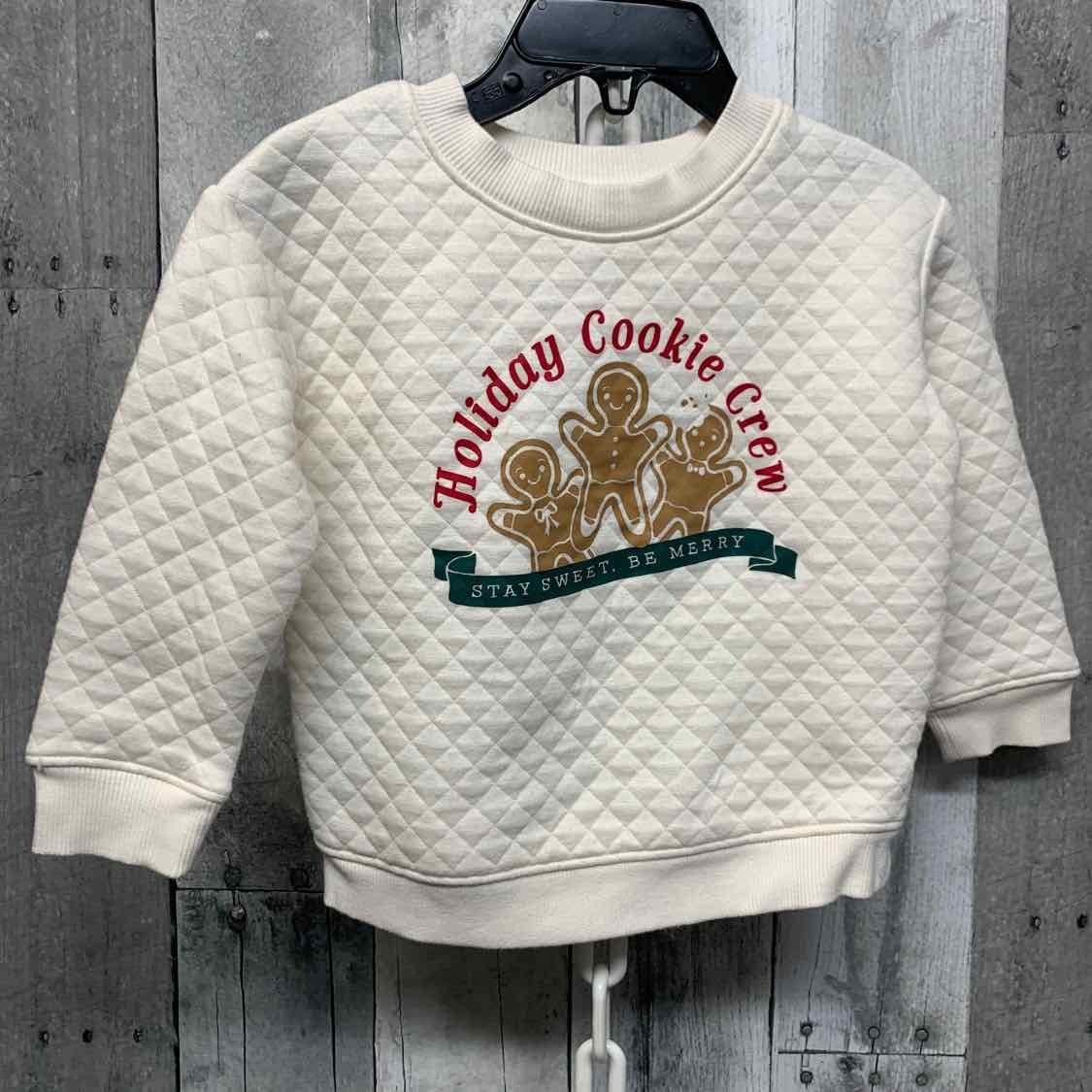 Size 18 Months White Graphic Jumping Beans Sweat Shirt
