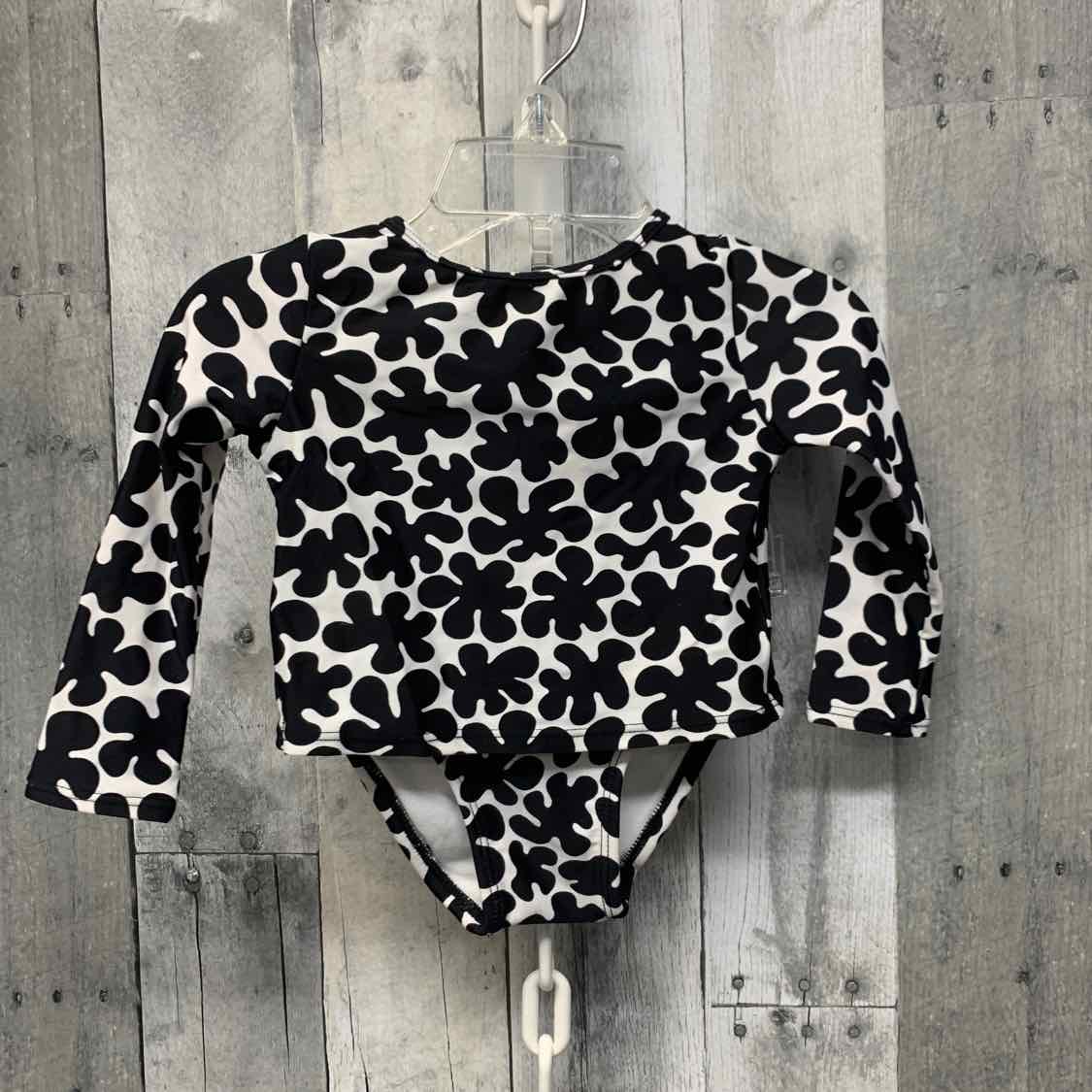 Size 12 Months Black/White B Brand Swim Suit - 2pc+