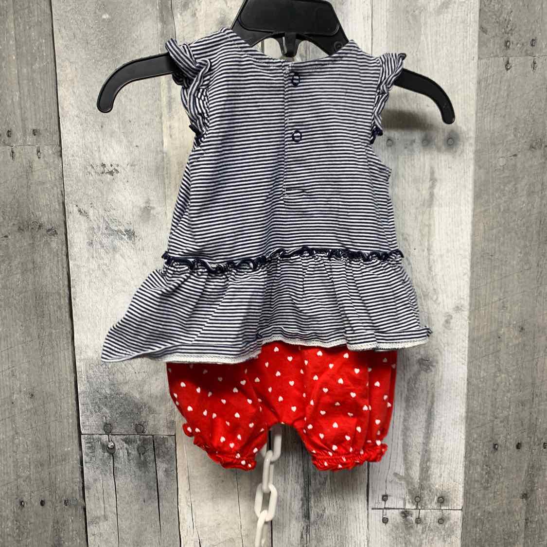 Size 3 Months Navy/Red Just One You Romper