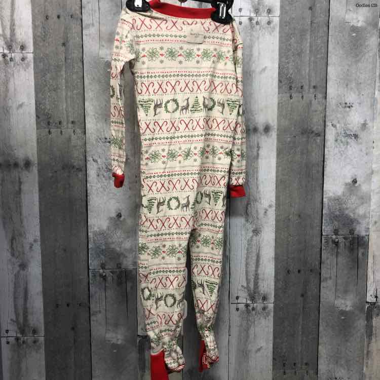 Size 18 Months Tan/Red Burt's Bees Baby Footy PJs