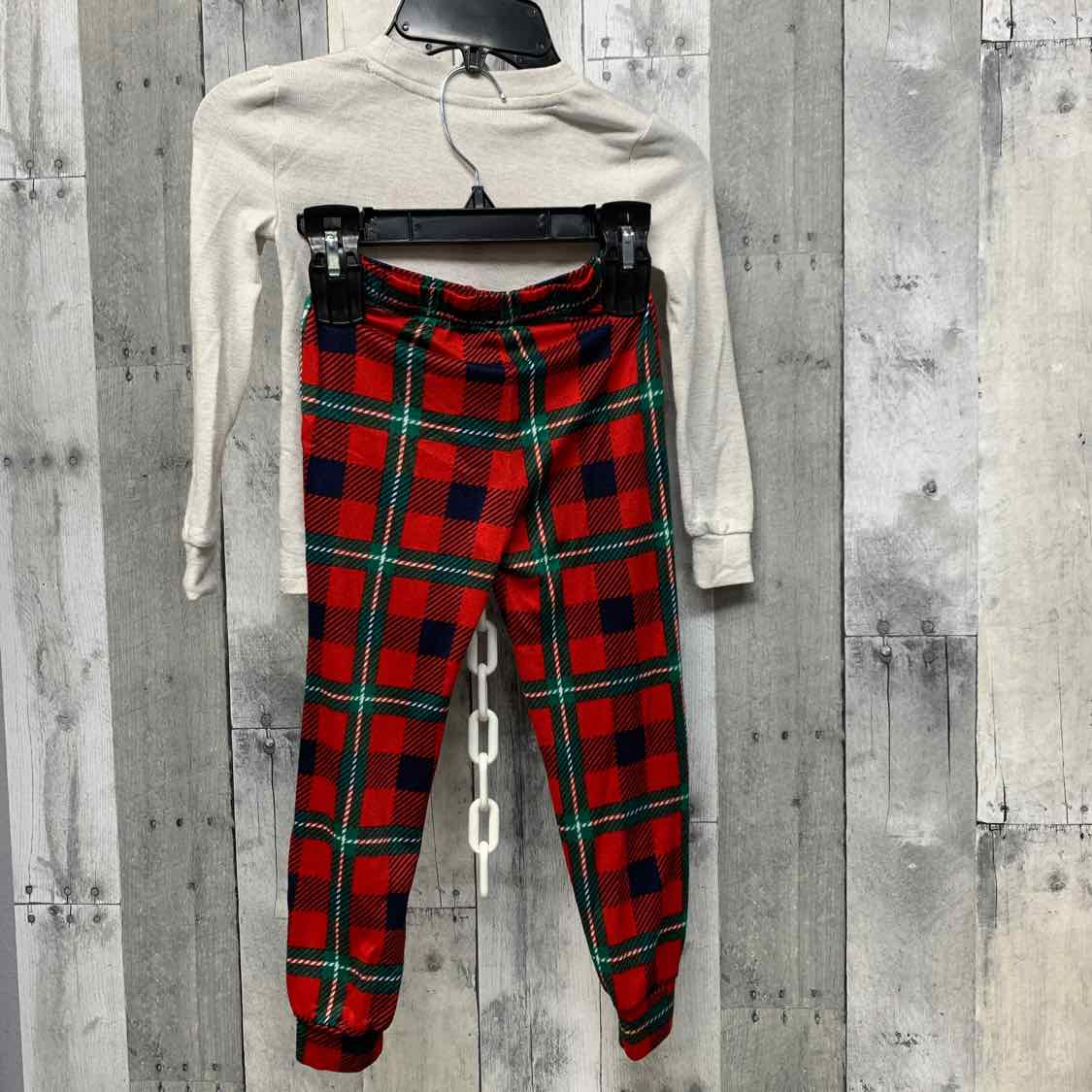 Size 4T Gray/Red Members Mark 2pc PJs