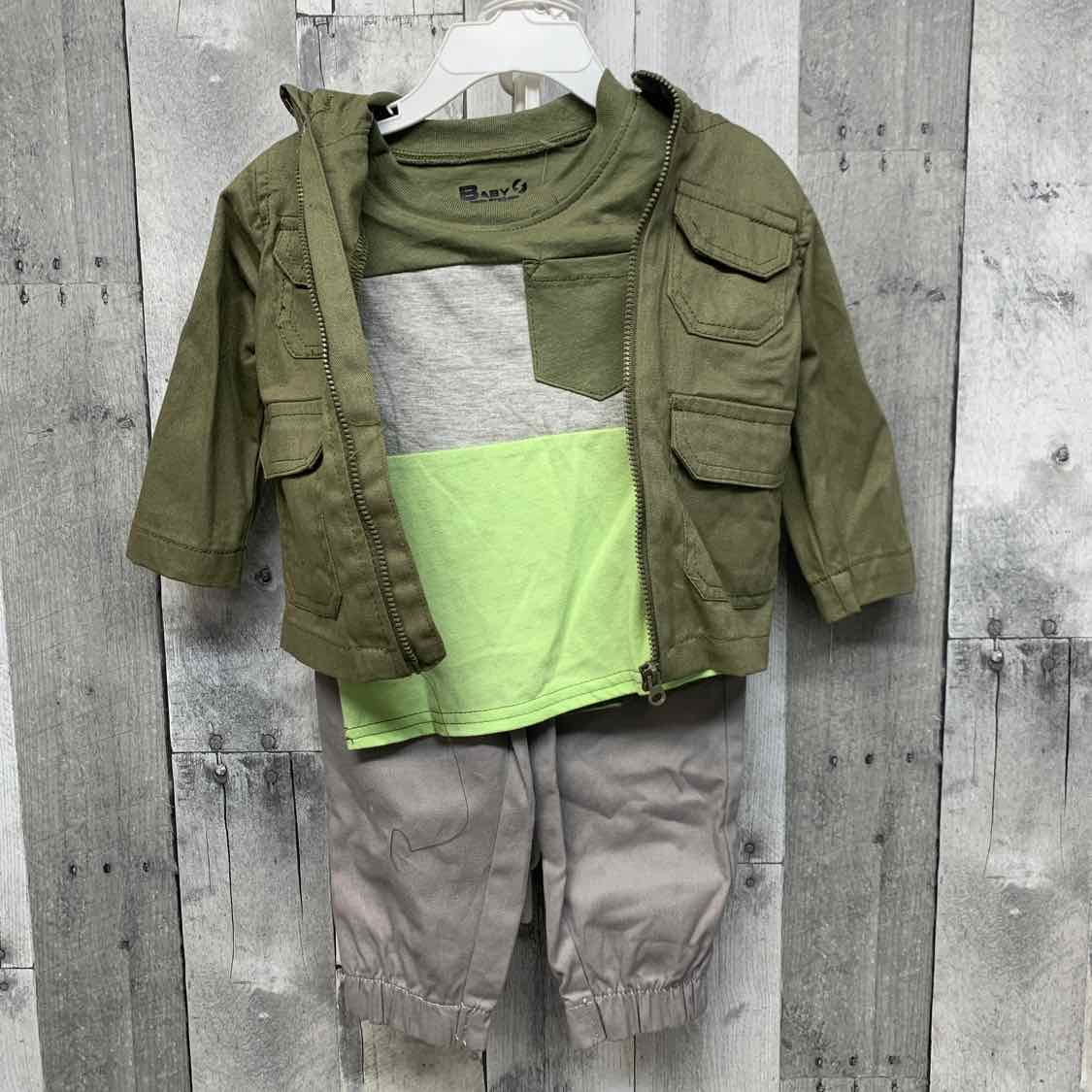 Size 12 Months Green Little Rebels Jacket/Pants