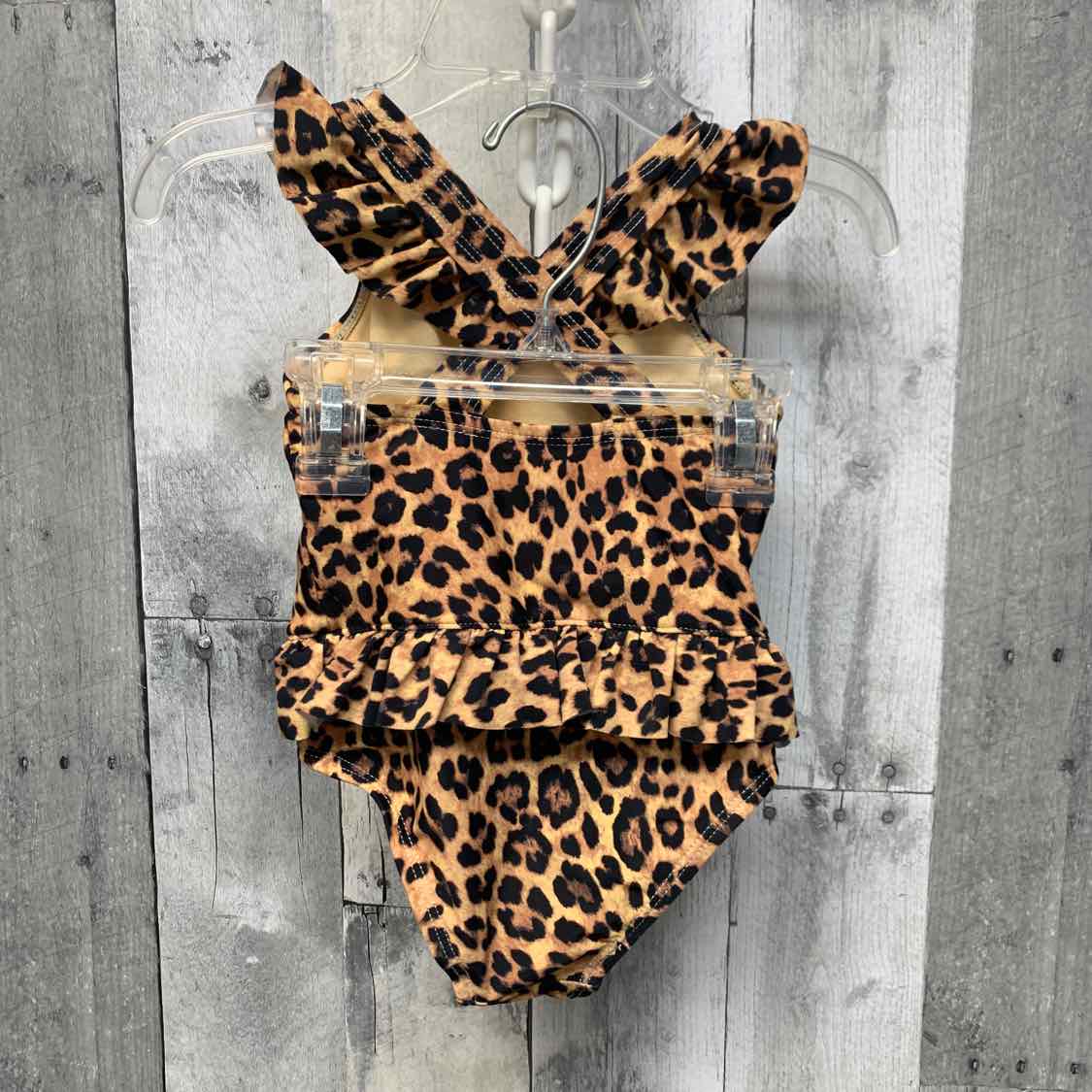 Size 12-18 Months Tan Animal Print Name Brand Swim Suit - 1pc - OodlesCB