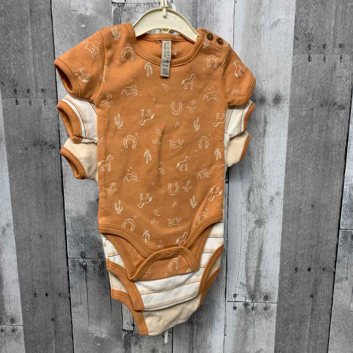 Size 3-6 Months Tan/Orange Chick Pea Bodysuit
