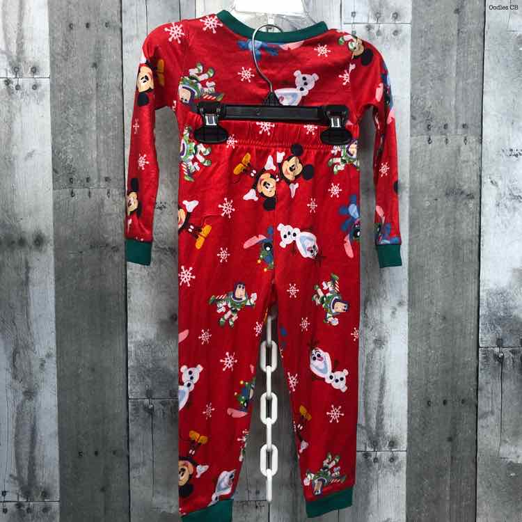 Size 3T Red Print Disney 2pc PJs