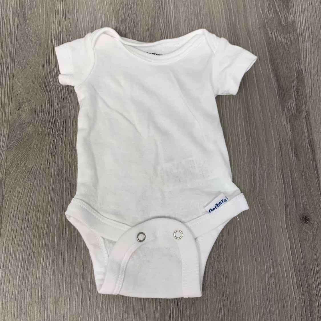 Size Preemie White Gerber Bodysuit