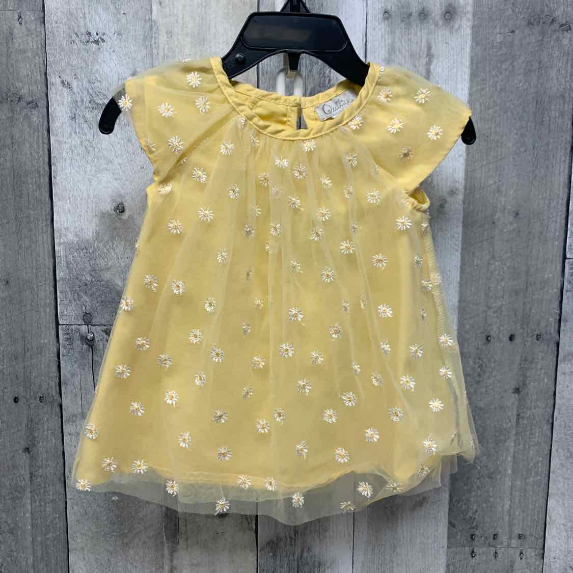 Size 6-9 Months Yellow Floral Print Mid Brand Dress