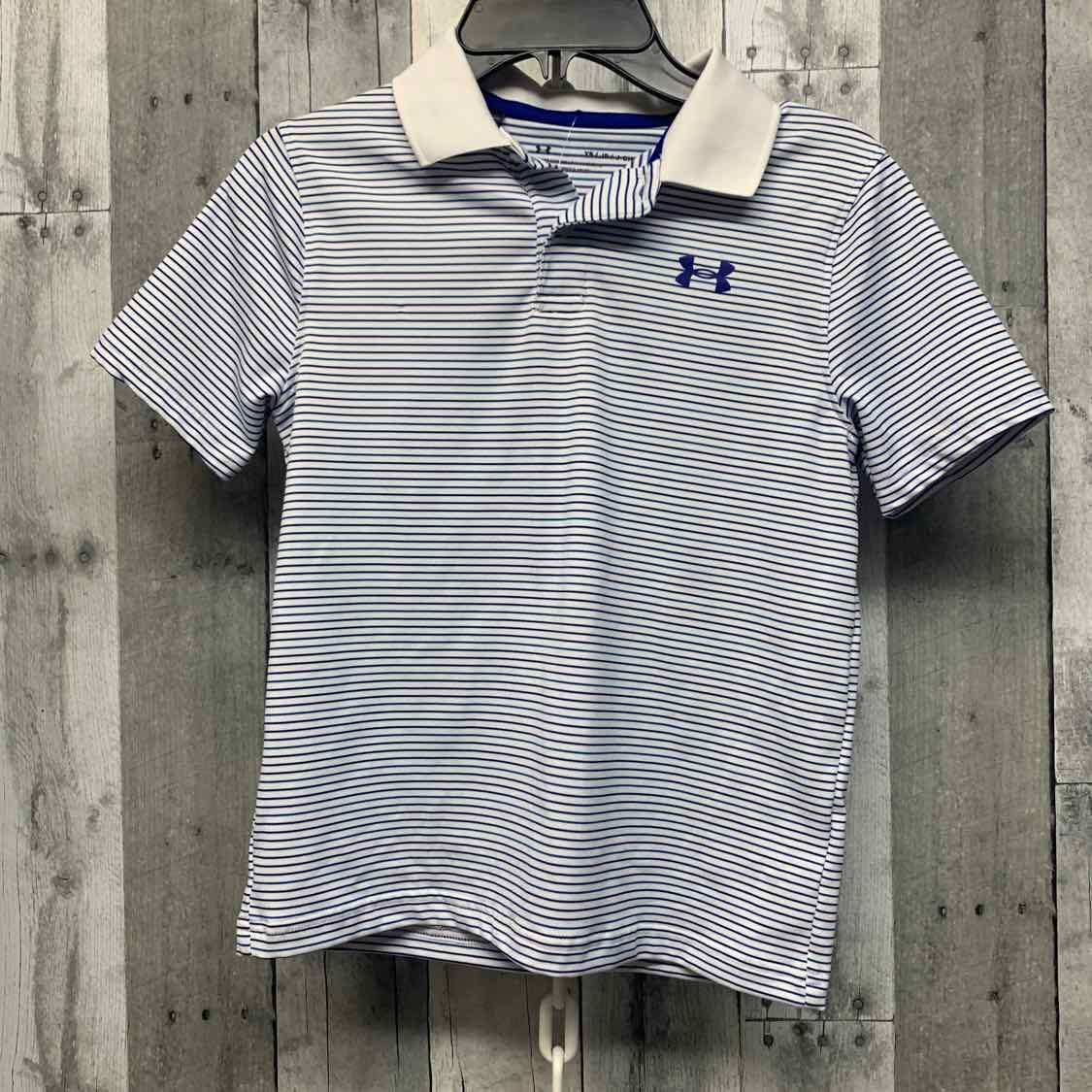 Size Small Blue Striped Sport Brand Polo