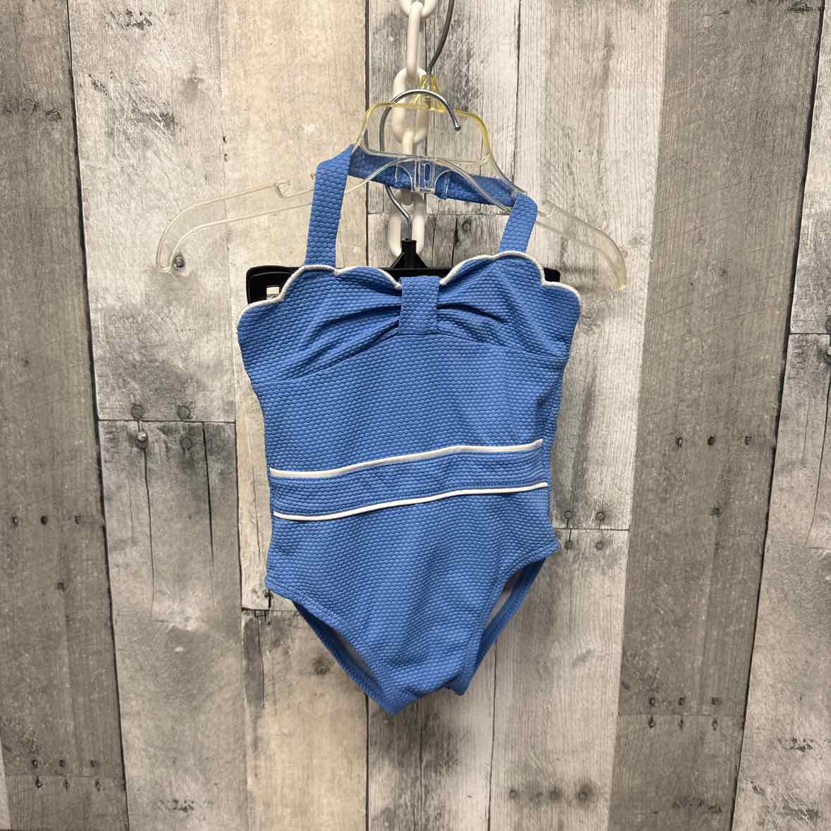 Size 12-18 Months Blue/White Janie & Jack Swim Suit - 1pc