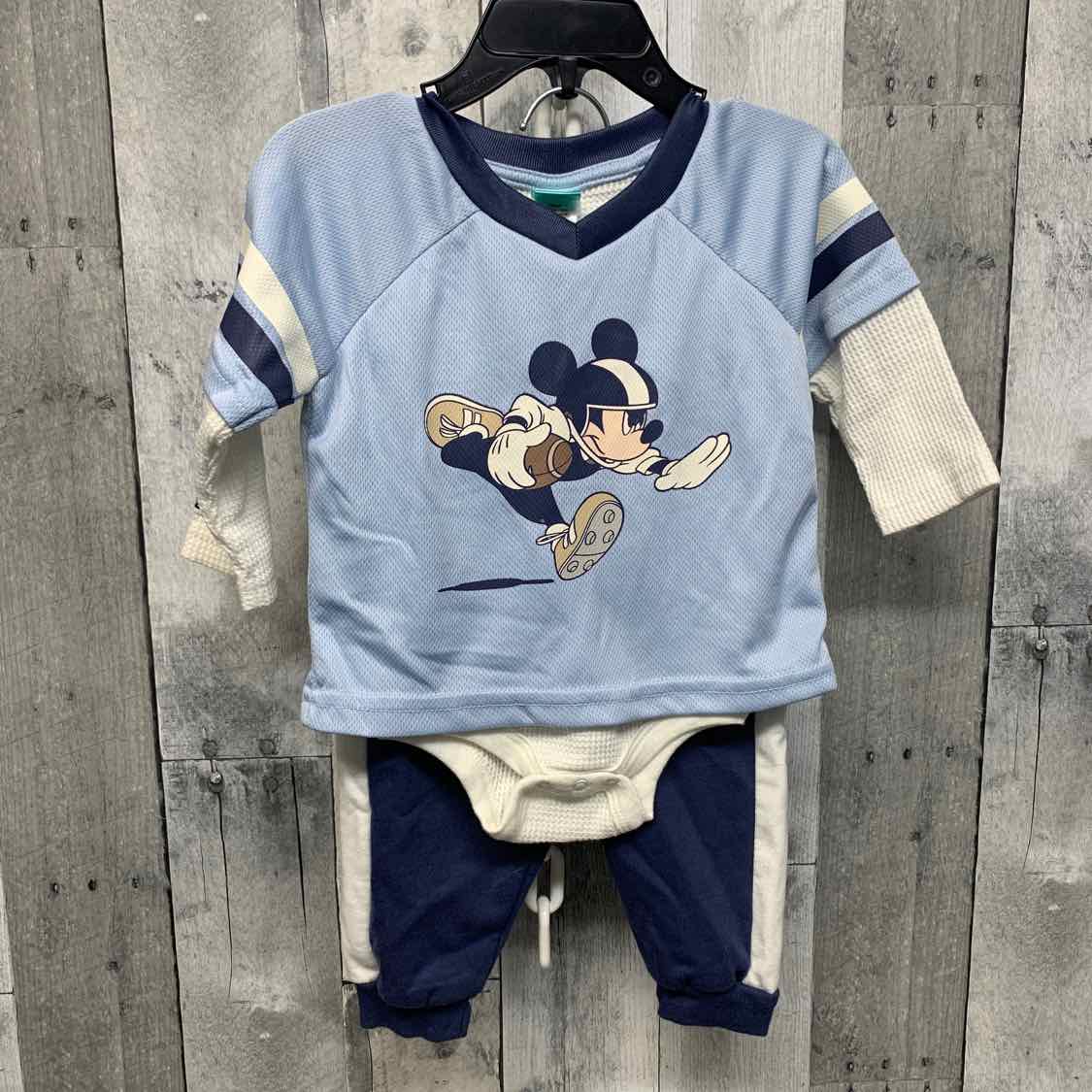 Size 12 Months Blue/Navy Disney Shirt/Pants