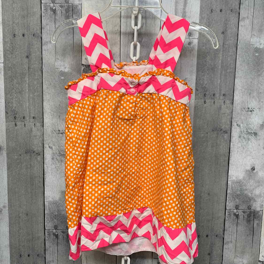 Size 6 Orange/Pink Rare Editions Dress - Knit