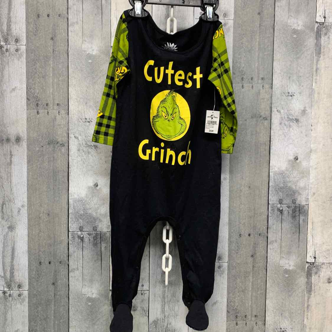 Size 24 Months Black/Green Dr Seuss Romper