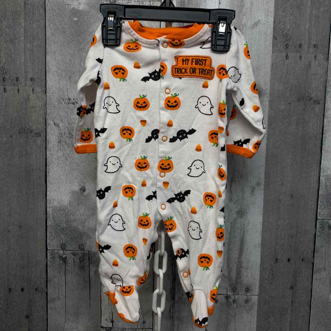 Size 0-3 Months White/Orange Koala Baby/Kids Footy PJs
