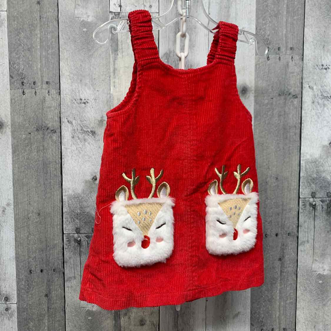 Size 2T Red/Gold B Brand Overalls
