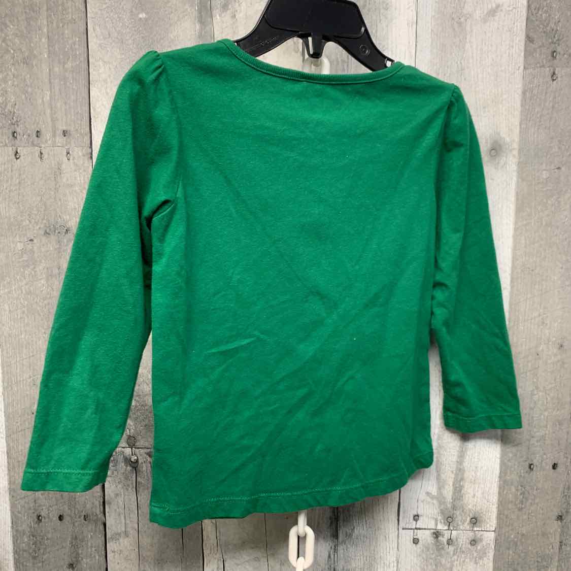 Size 3T Green Graphic Holiday Brands Long Sleeve Shirt