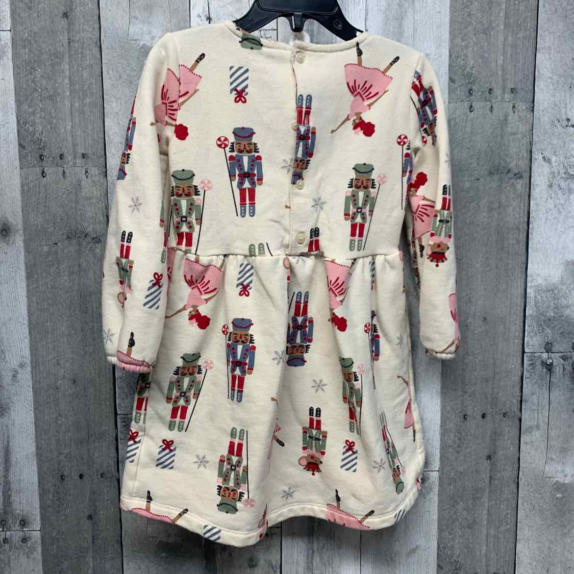 Size 3T Ivory Print Child of Mine LS Dress