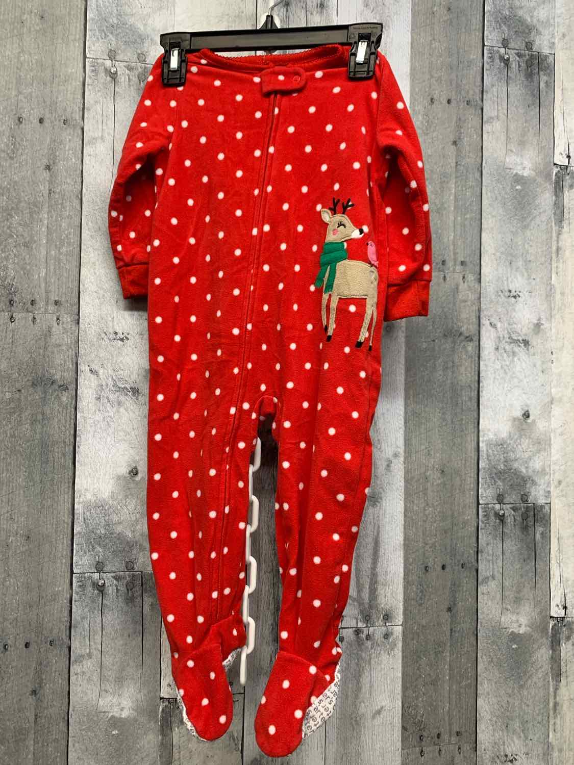 Size 18 Months Red/White Carter's Footy PJs