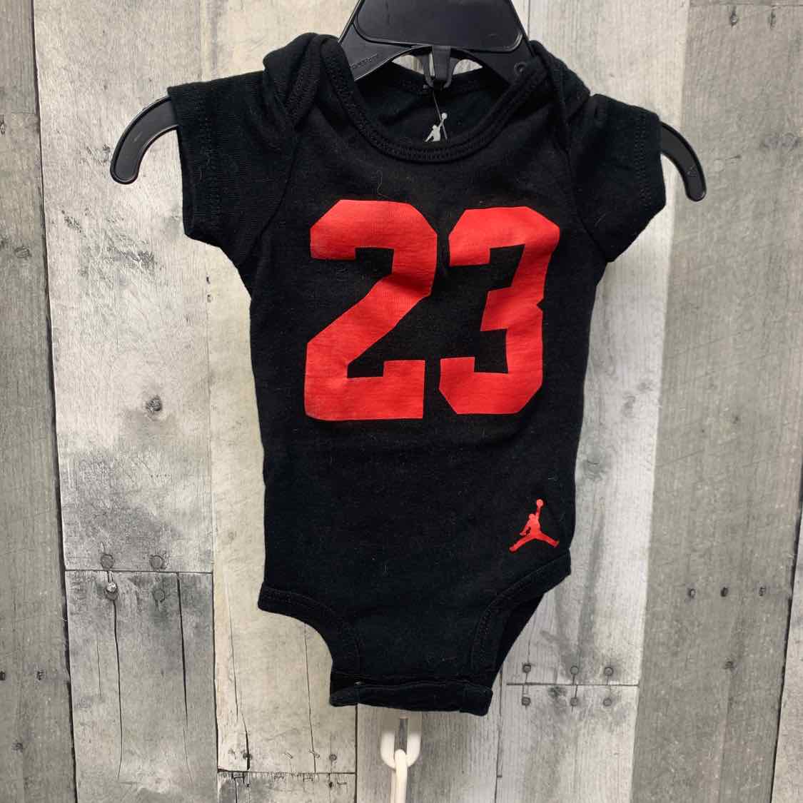 Size 0-6 Months Black/Red Sport Brand Bodysuit