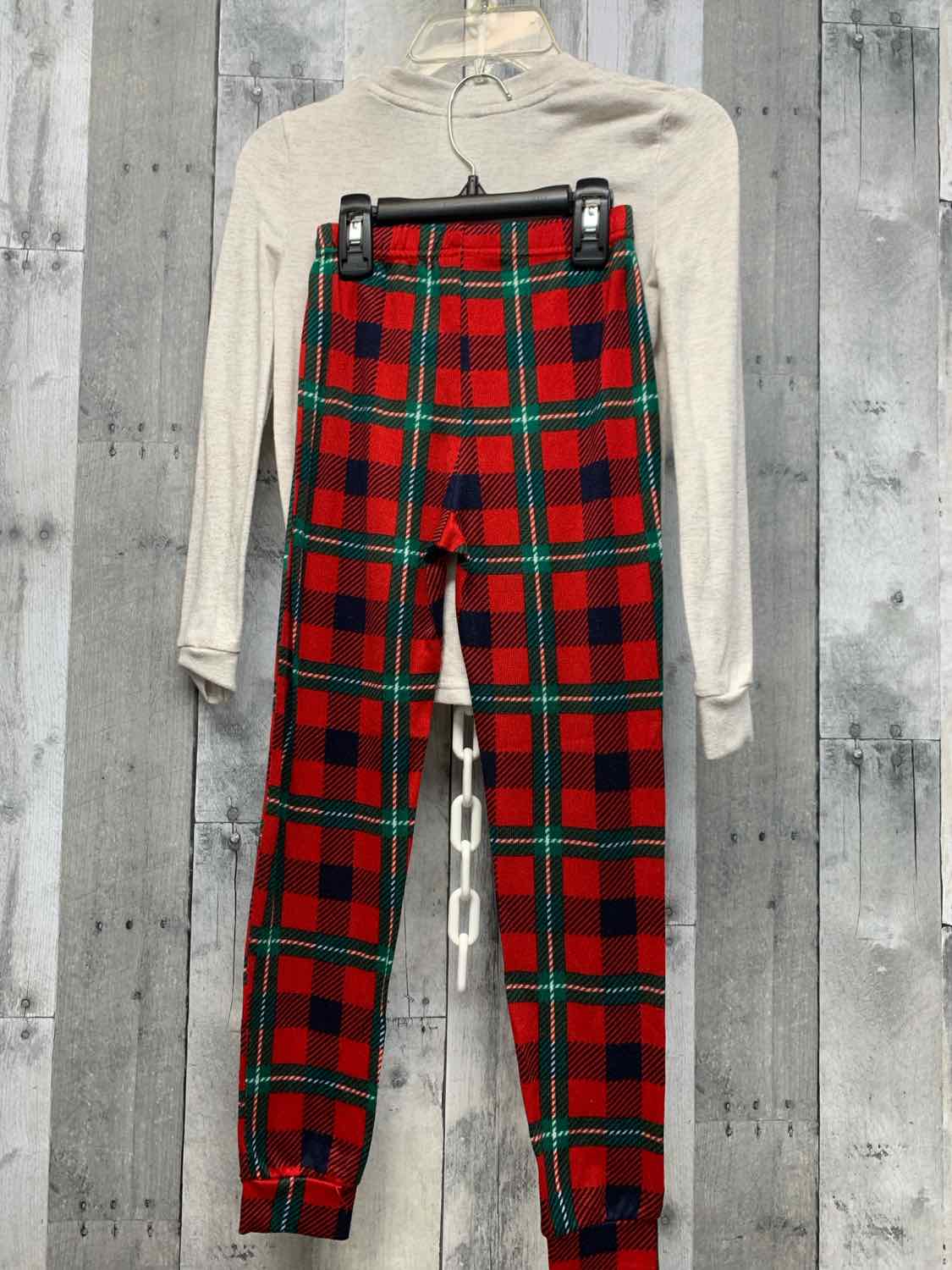 Size 8 Ivory/Red Members Mark 2pc PJs