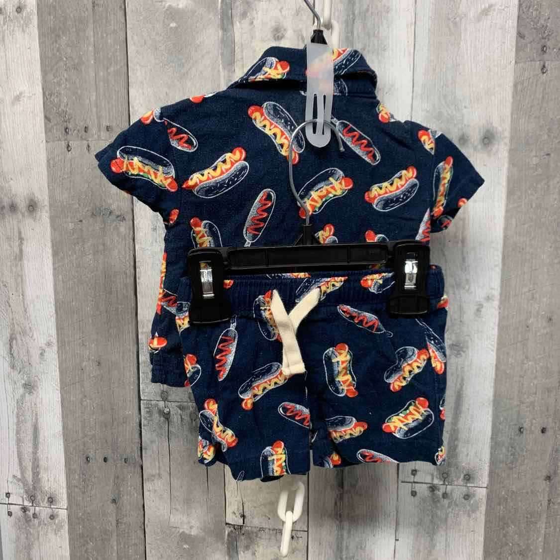 Size 0-3 Months Navy Graphic Old Navy Shirt/Shorts