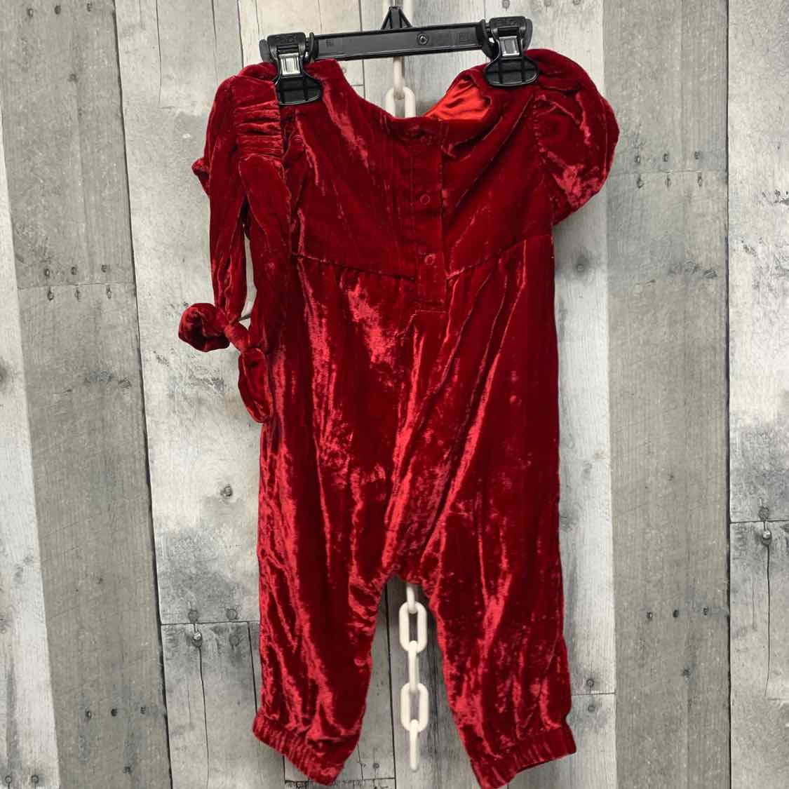 Size 6-9 Months Red Cat & Jack Romper