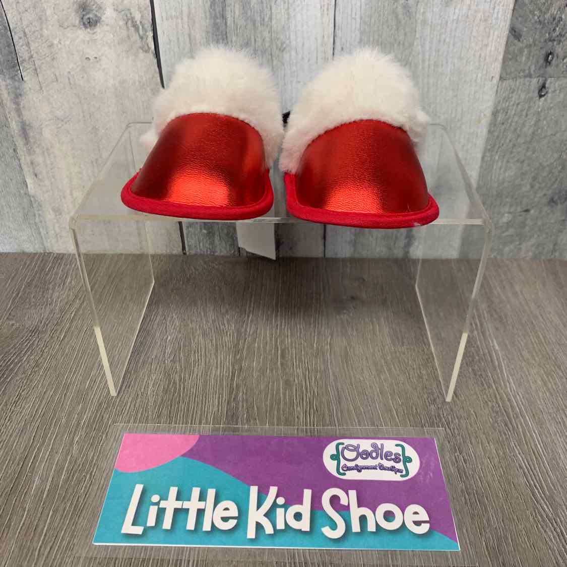Size 0-3 Months Red/White Child of Mine Soft Sole Shoes
