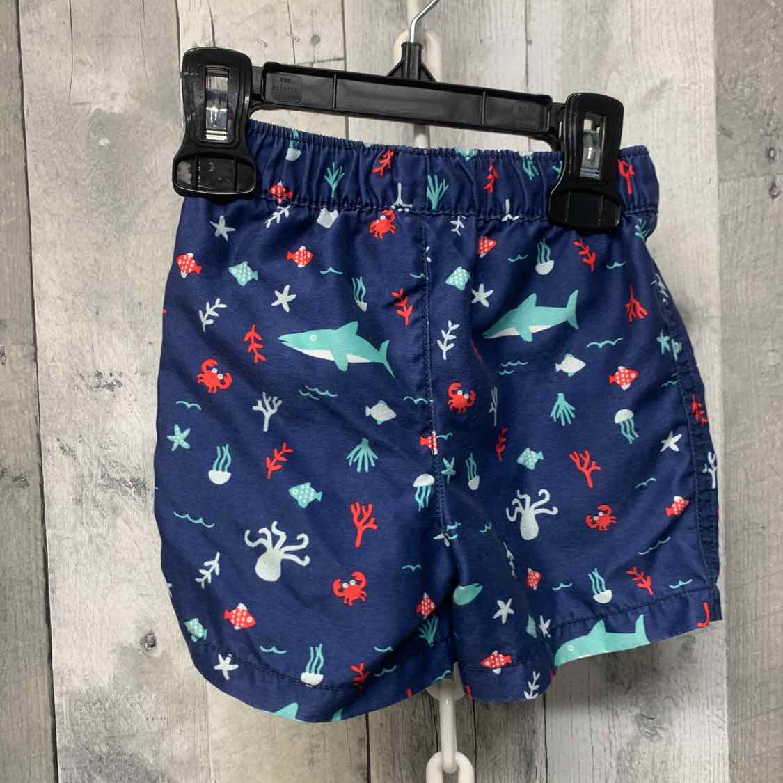 Size 12 Months Navy Print Carter's Swim Trunks
