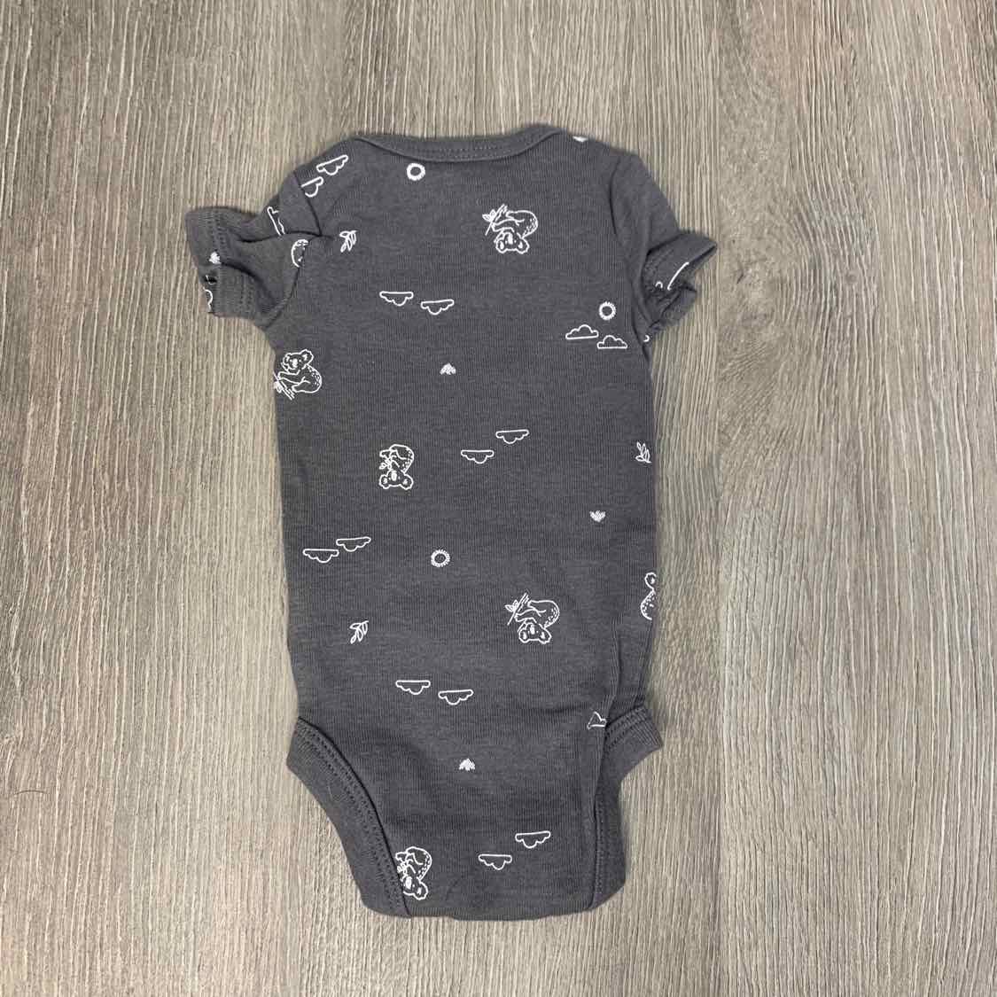 Size Preemie Gray Print Carter's Bodysuit