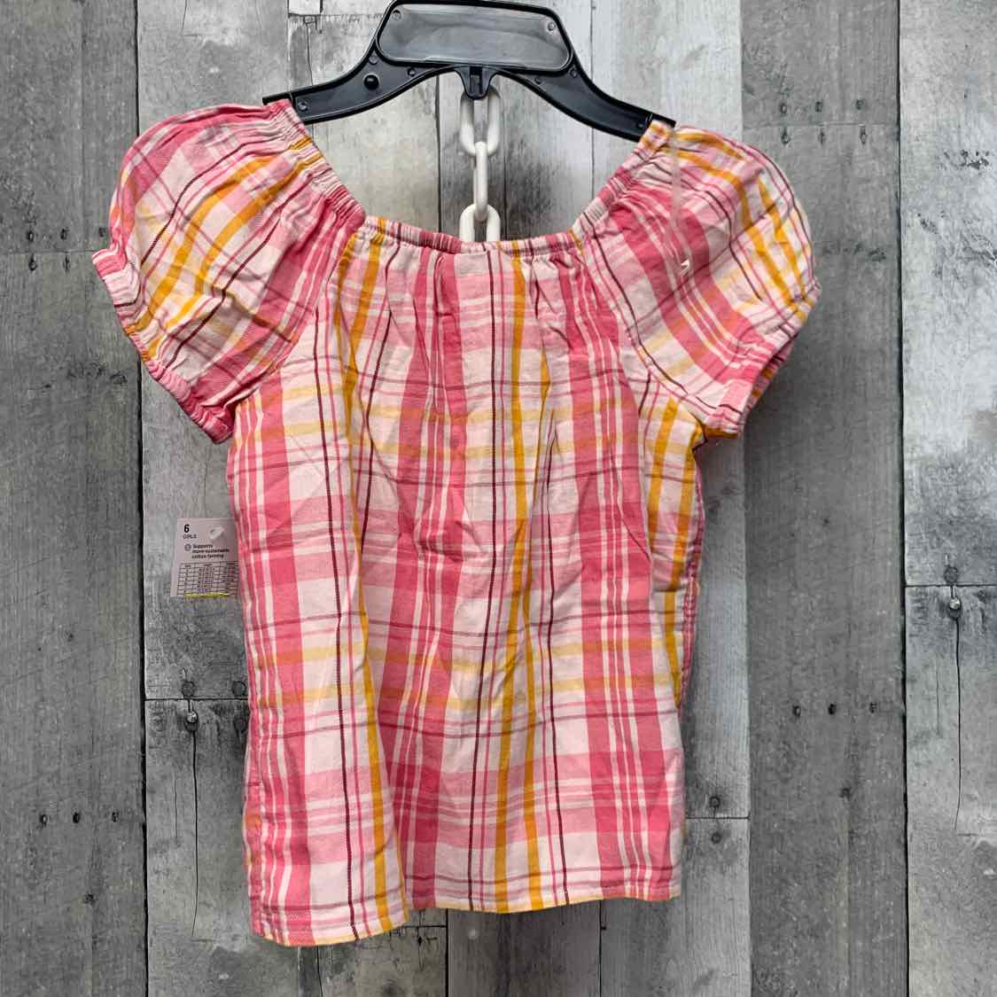 Size 6 Pink/Orange Jumping Beans Short Sleeve Shirt - OodlesCB