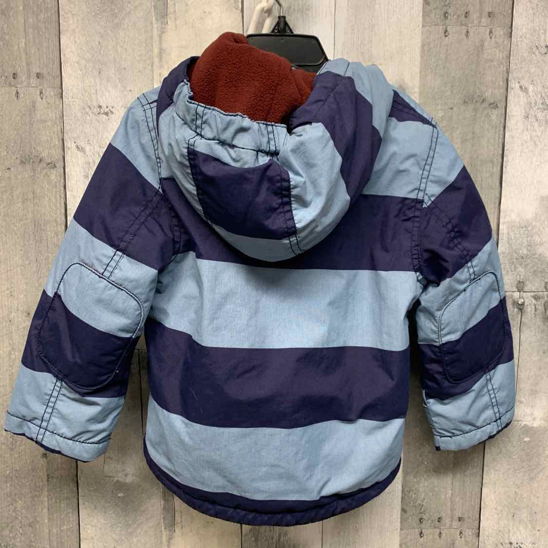 Size 2/3 Navy/Blue Mini Boden Snow Jacket