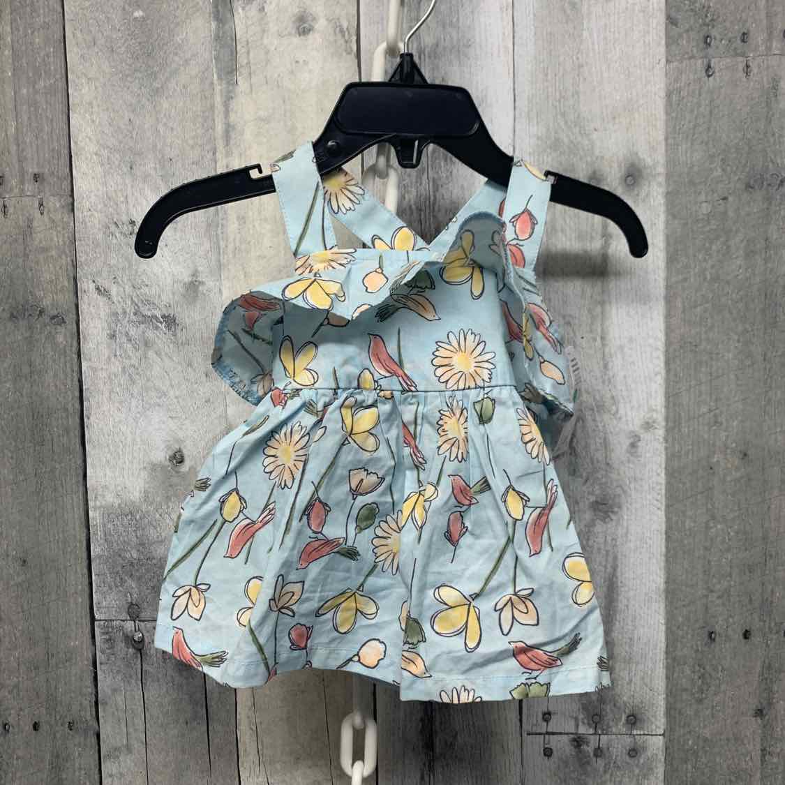 Size Newborn Blue Floral Print Just One You 2pc Dress