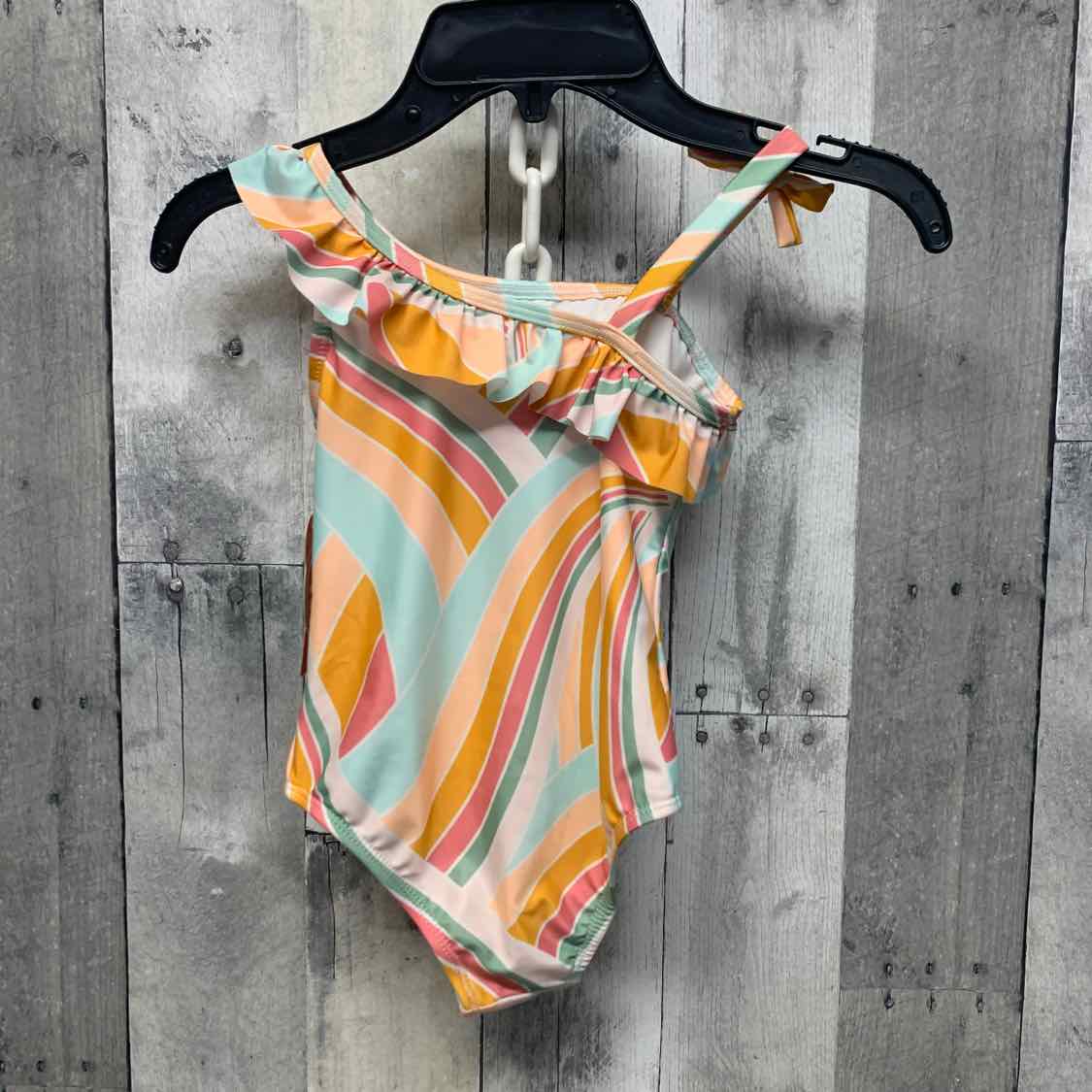 Size 4T Yellow/Teal Wonder Nation Swim Suit - 1pc