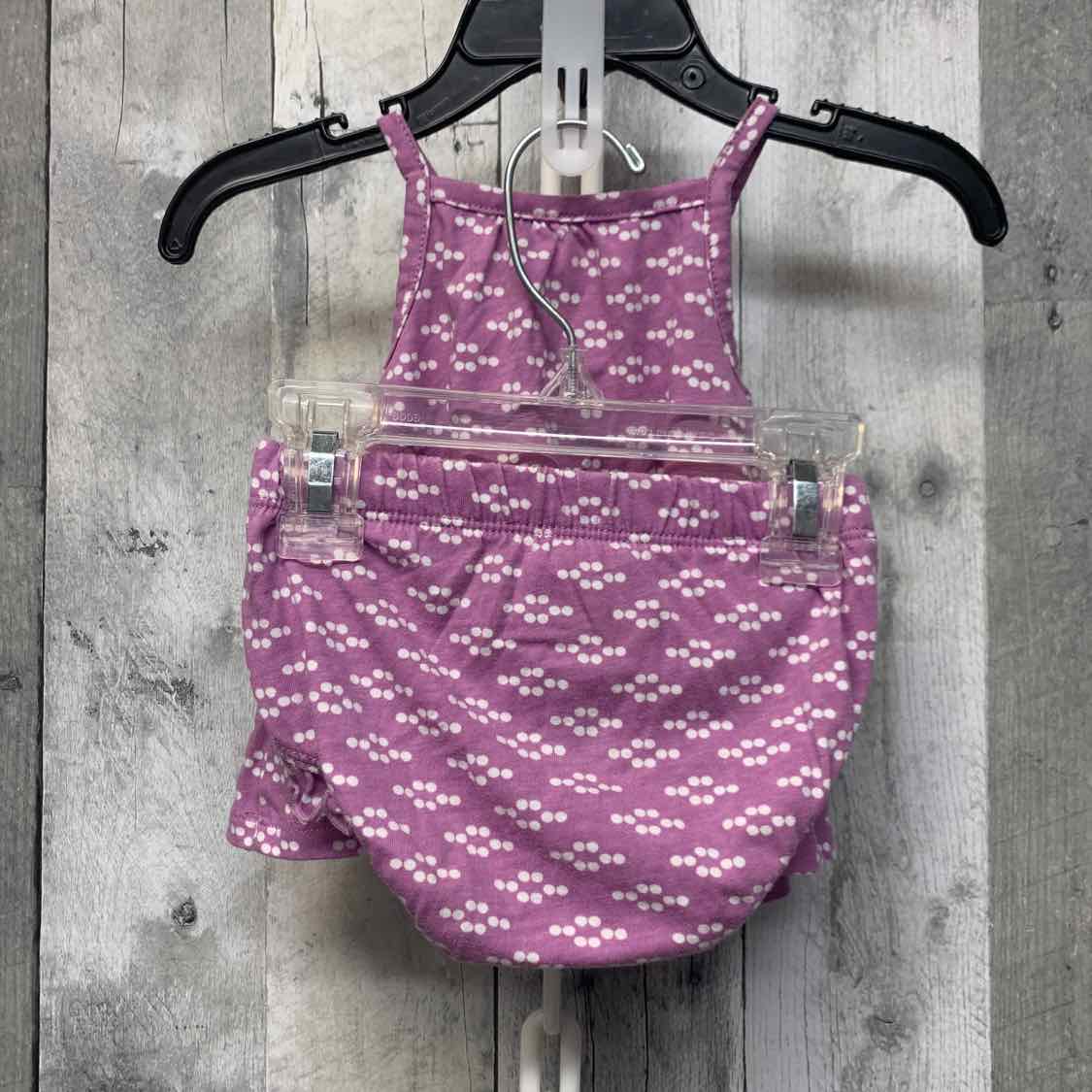 Size 6 Months Purple/White Okie Dokie Dress - Knit