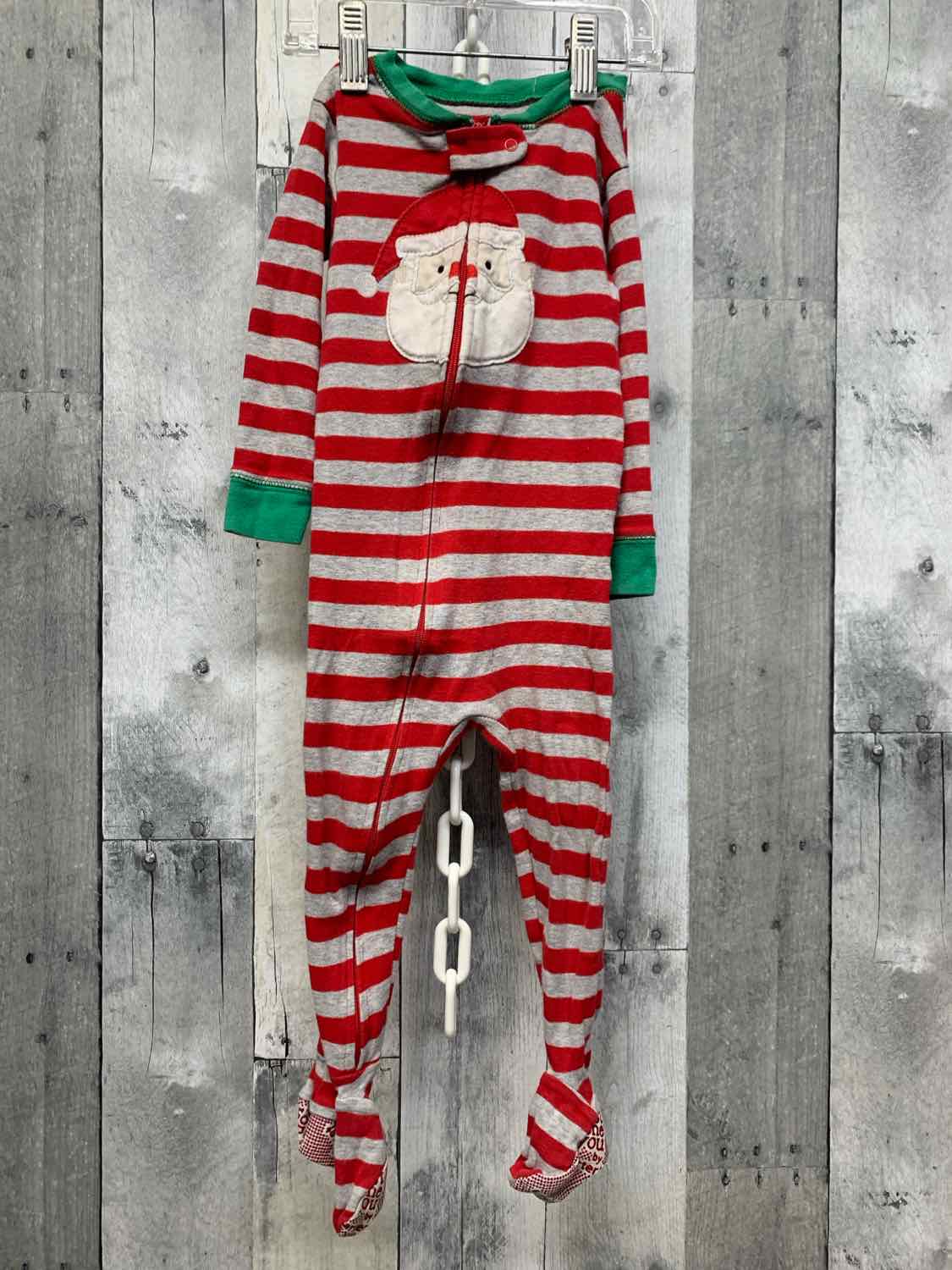 Size 18 Months Red/Gray Just One You Footy PJs