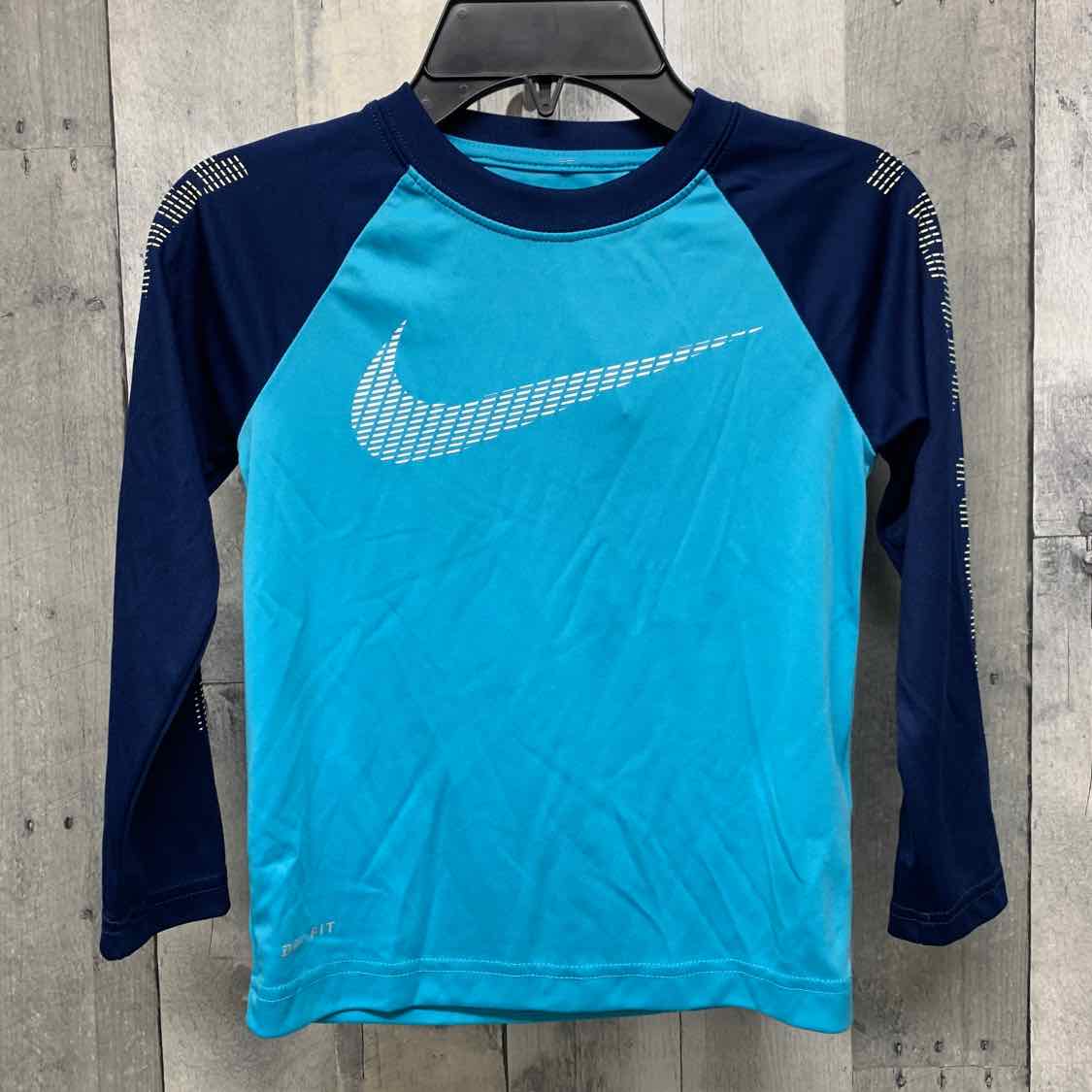 Size 4 Blue/Navy Sport Brand Long Sleeve Shirt