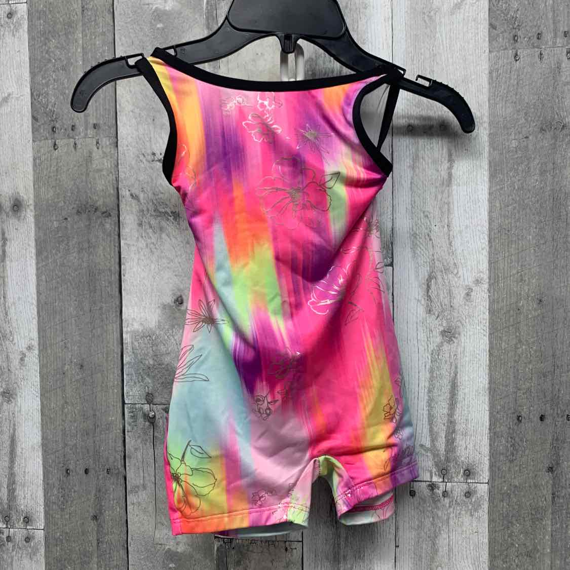 Size 5/6 Pink Print Justice Unitard
