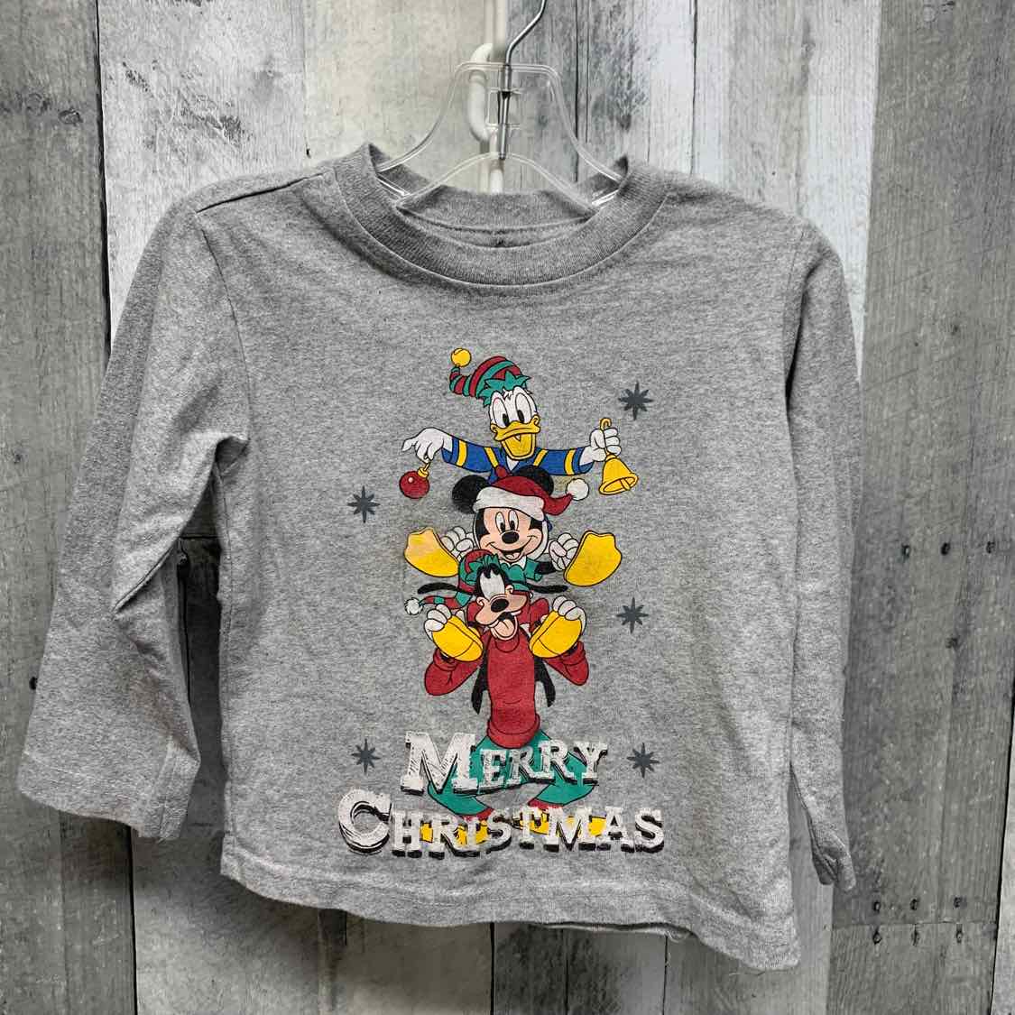 Size 3T Gray Graphic Disney Long Sleeve Shirt