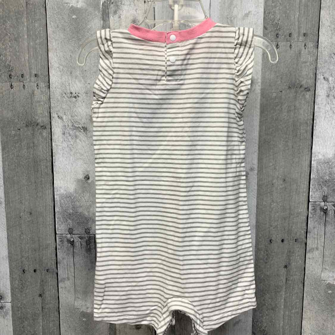 Size 24 Months White/Gray Sport Brand Romper