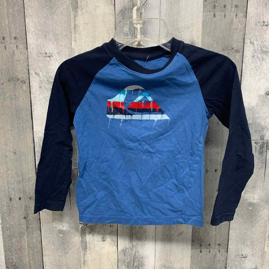 Size 5 Blue Graphic Quiksilver Long Sleeve Shirt