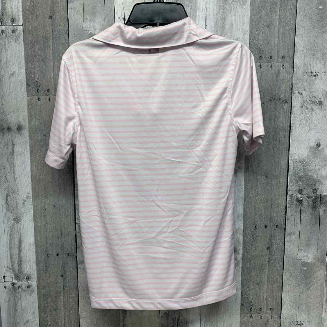 Size 12 Pink Striped New Balance Polo