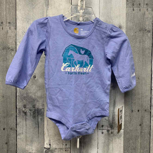 Size 6 Months Purple/Blue Carhartt Bodysuit