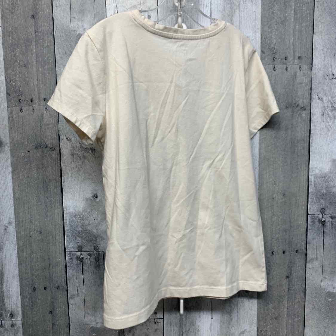 Size Large Ivory Holiday Brands T Shirt