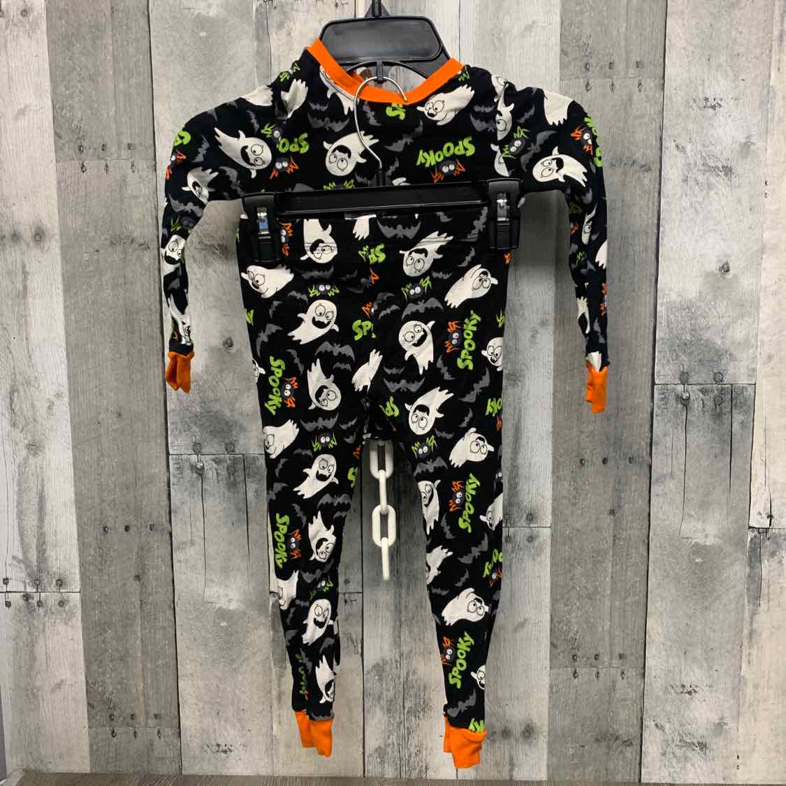 Size 4T Black/Orange Holiday Brands 2pc PJs