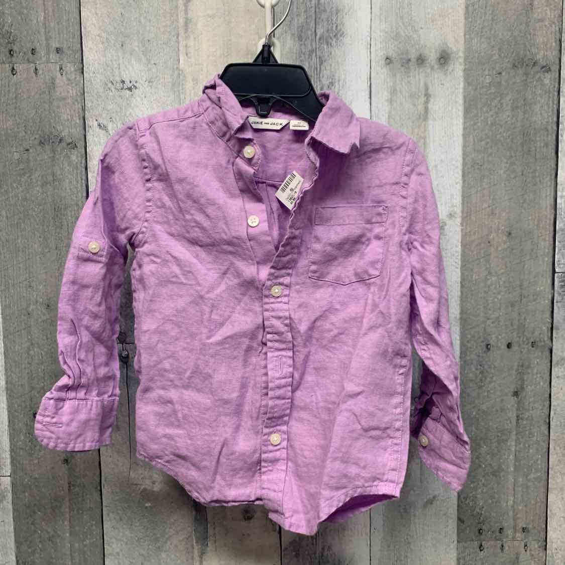 Size 2T Purple Janie & Jack LS Button Up