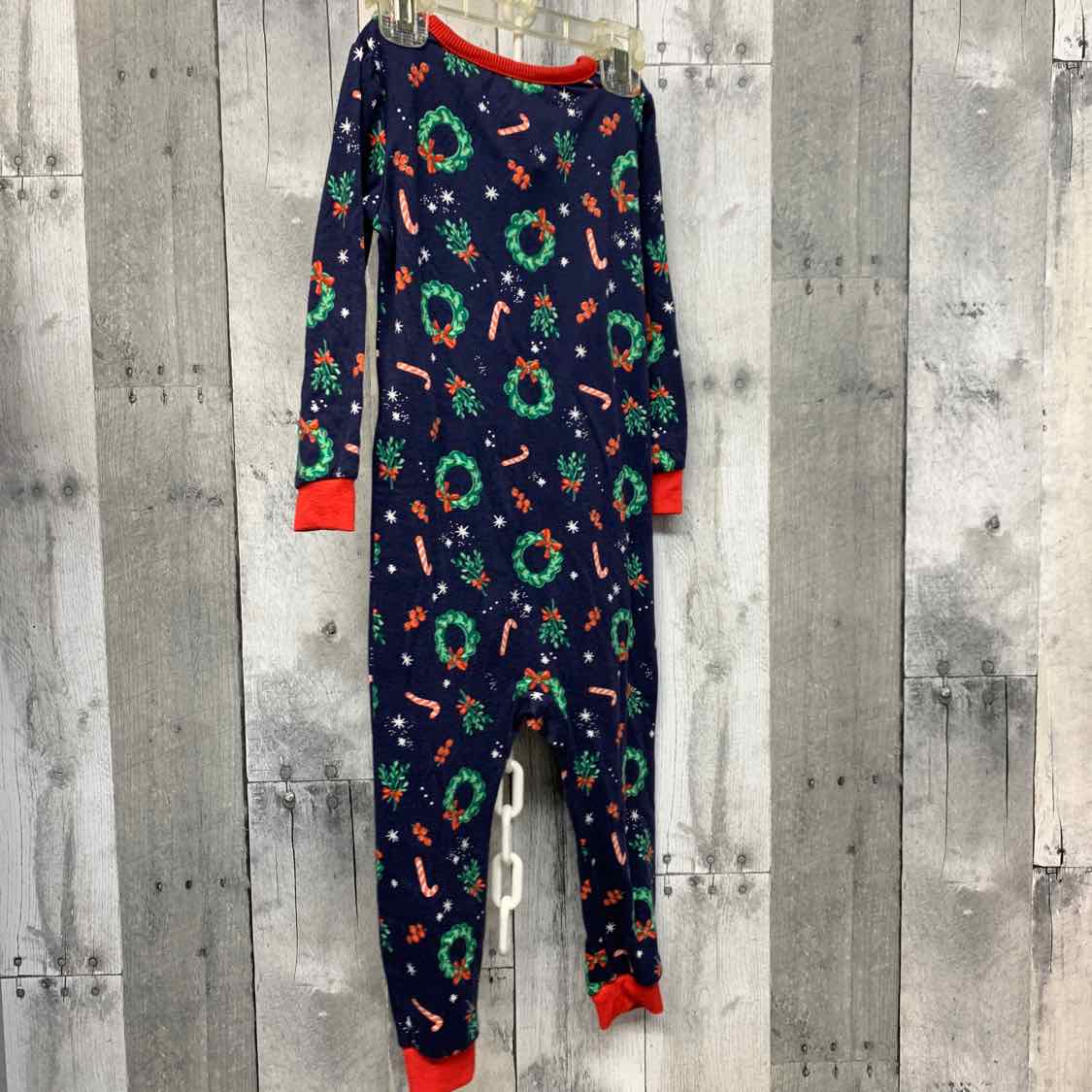 Size 18 Months Navy/Red Holiday Brands Footy PJs