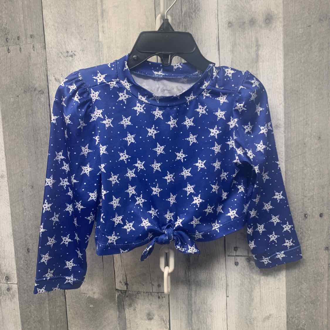 Size 2T Blue/White Reel Legends Swim Top