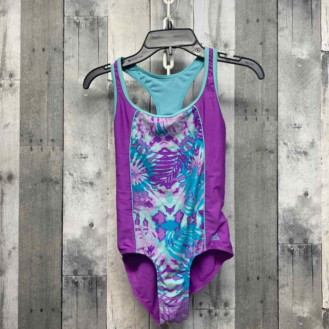 Size 10 Purple/Blue ZeroXposur Swim Suit - 1pc