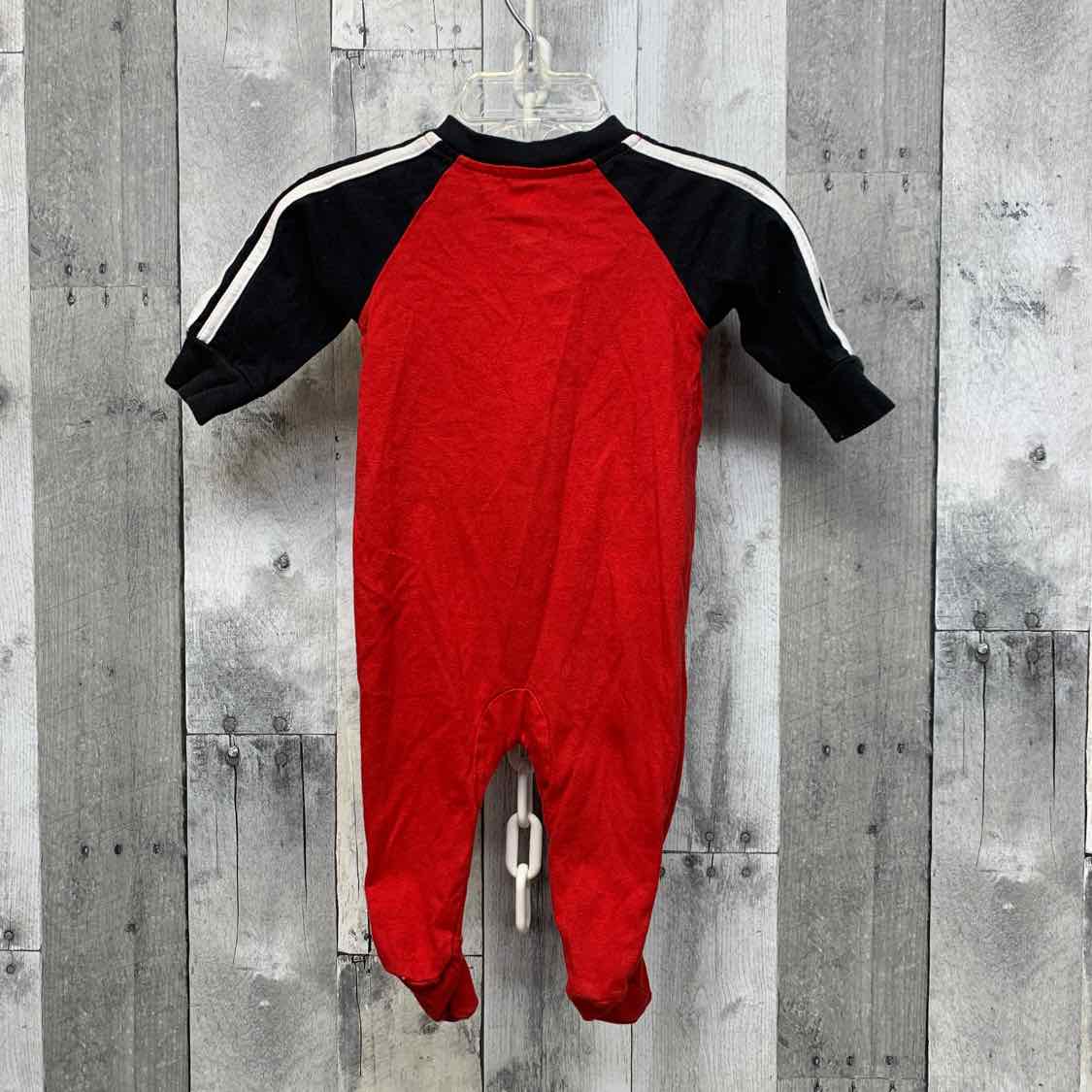 Size 3 Months Red/Black Sport Brand Footy PJs